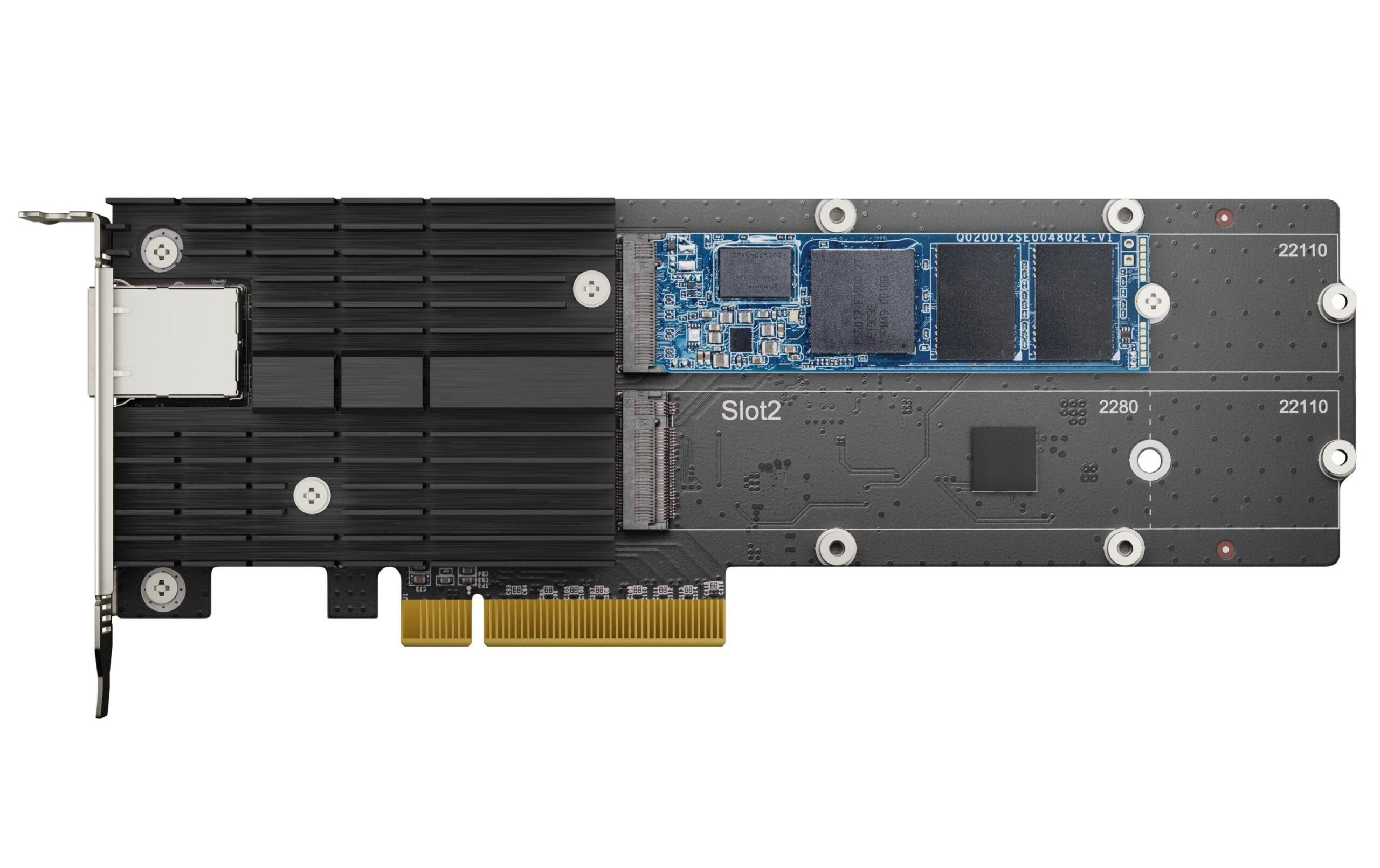 1078278 - Mediatech Synology E10M20-T1 M.2 SSD & 10GbE Adapter 10GbE Ready, Dual M.2 22110/2280 NVMe SSD