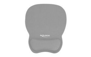 Delock ergonomisches Mousepad 245 x 206 mm mit Handballenauflage, grau