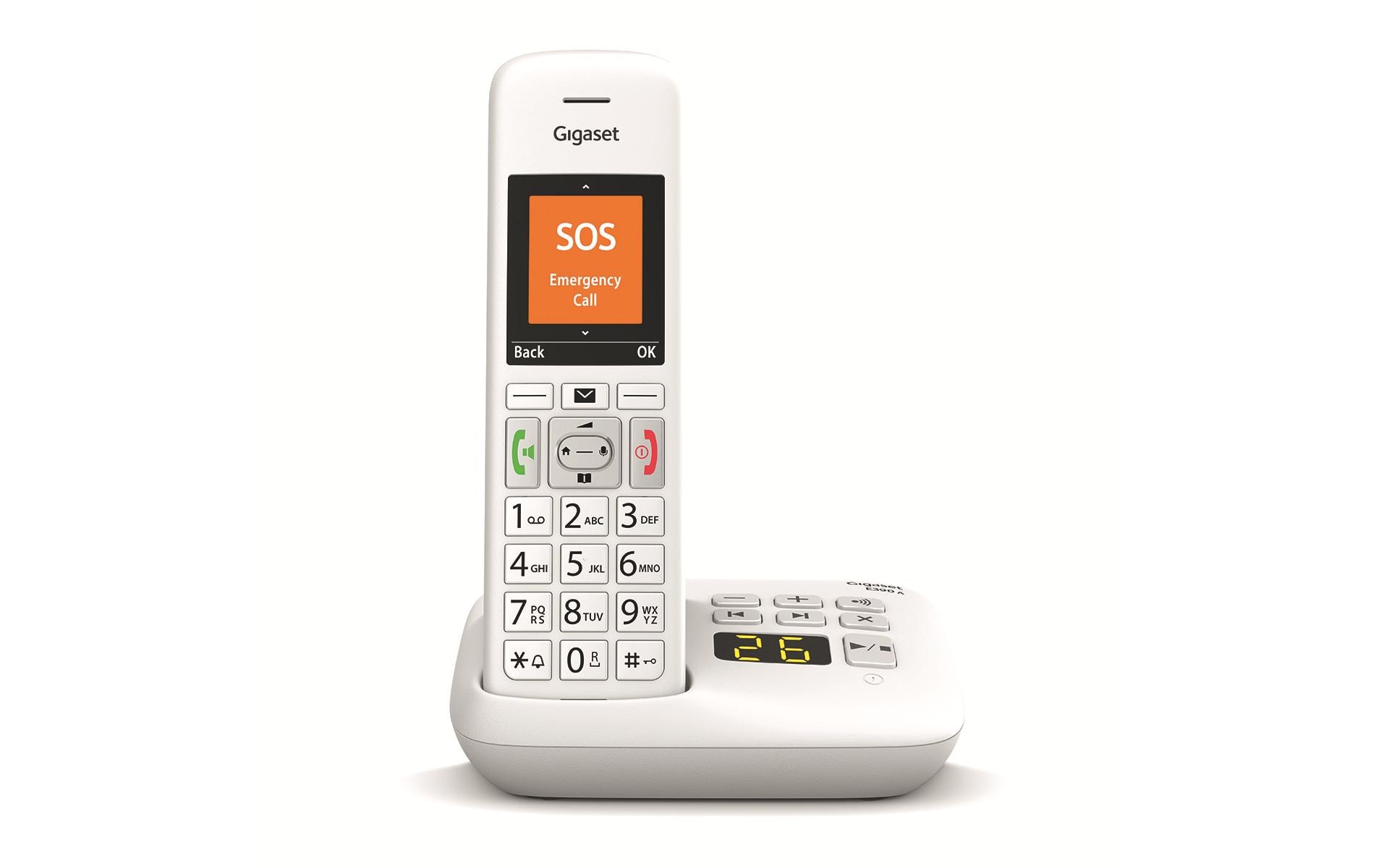 1083652 - Mediatech Gigaset E390 A weiss analog, Grosstastentelefon, AB kaufen Schweiz | Mediatech.ch