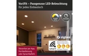 Paulmann Panel Areo VariFit 230mm Weiss 18W, 2700 - 6500K, Zigbee-fähig, Dimmbar