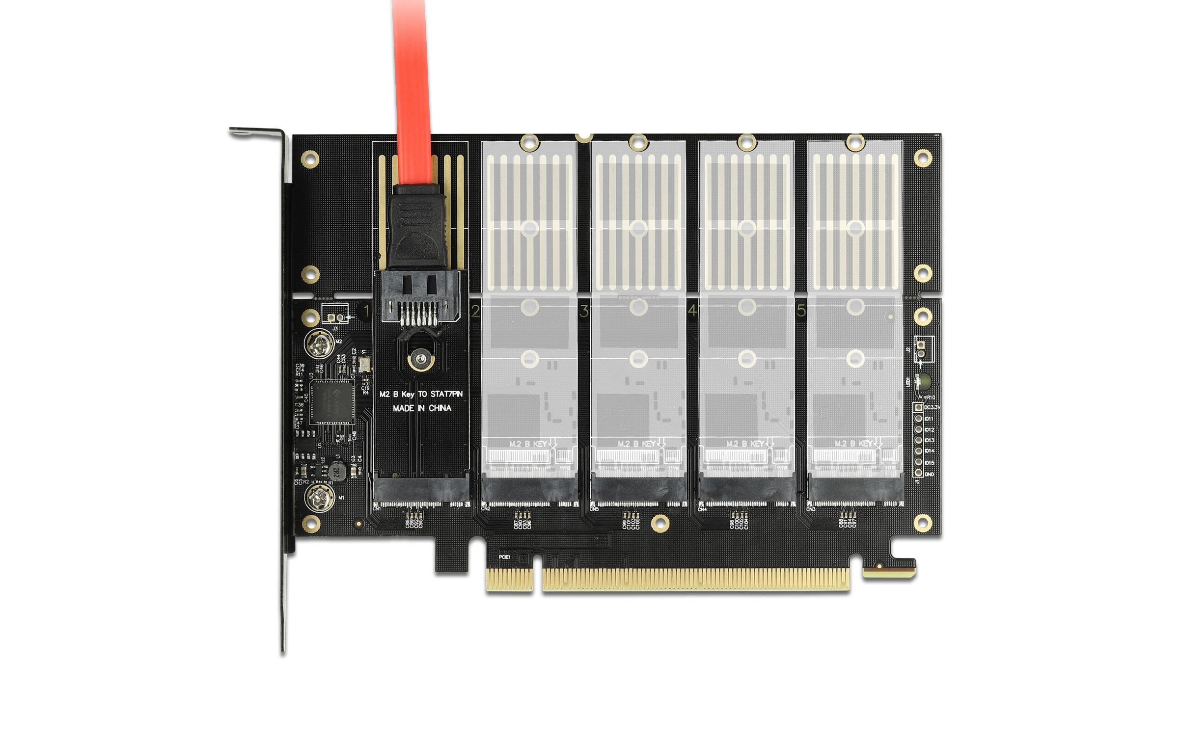 1087466_1 - Mediatech Delock PCI Express x16 Karte zu 5x intern 5x Key-B SATA
