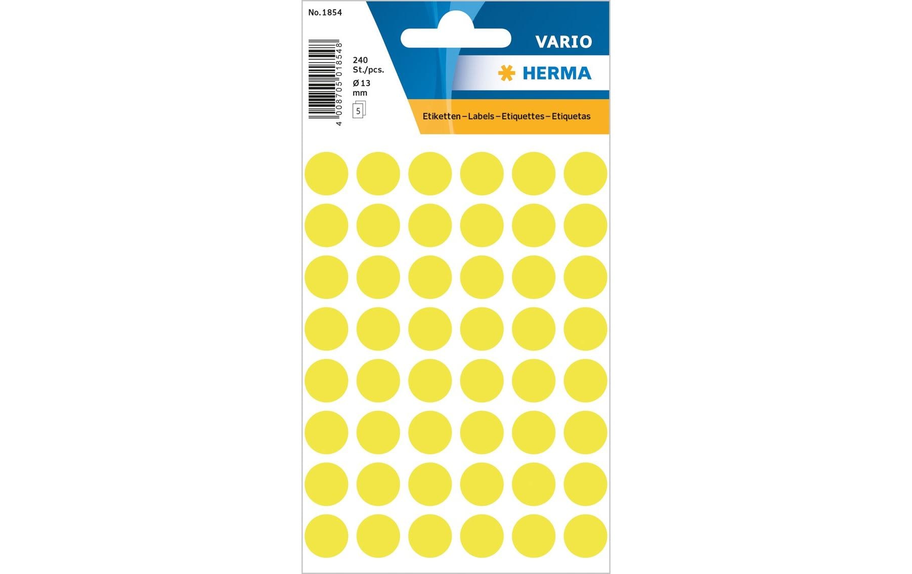 1093029 - Mediatech Herma Stickers Klebepunkte Vario Ø 13 mm, Neongelb kaufen Schweiz | Mediatech.ch