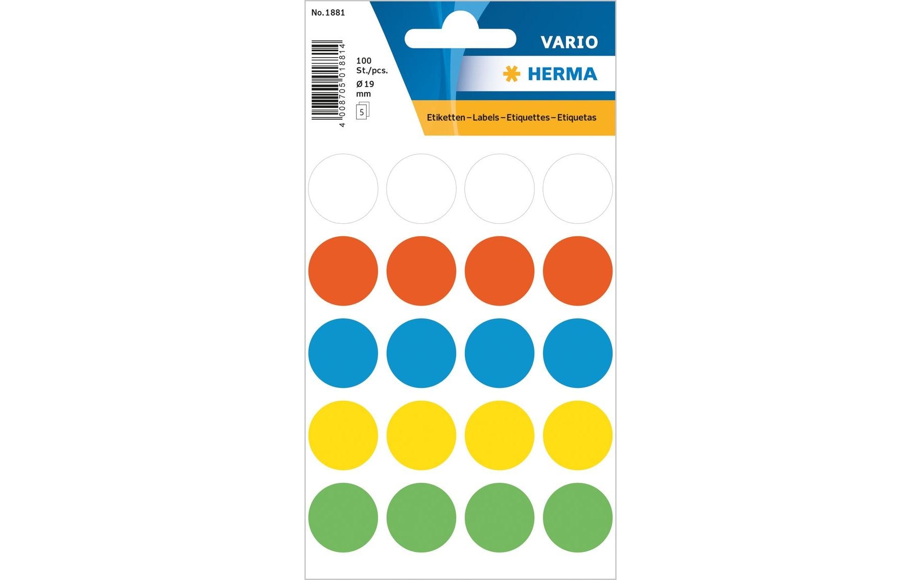 1093051 - Mediatech Herma Stickers Klebepunkte Vario Ø 19 mm, Mehrfarbig kaufen Schweiz | Mediatech.ch