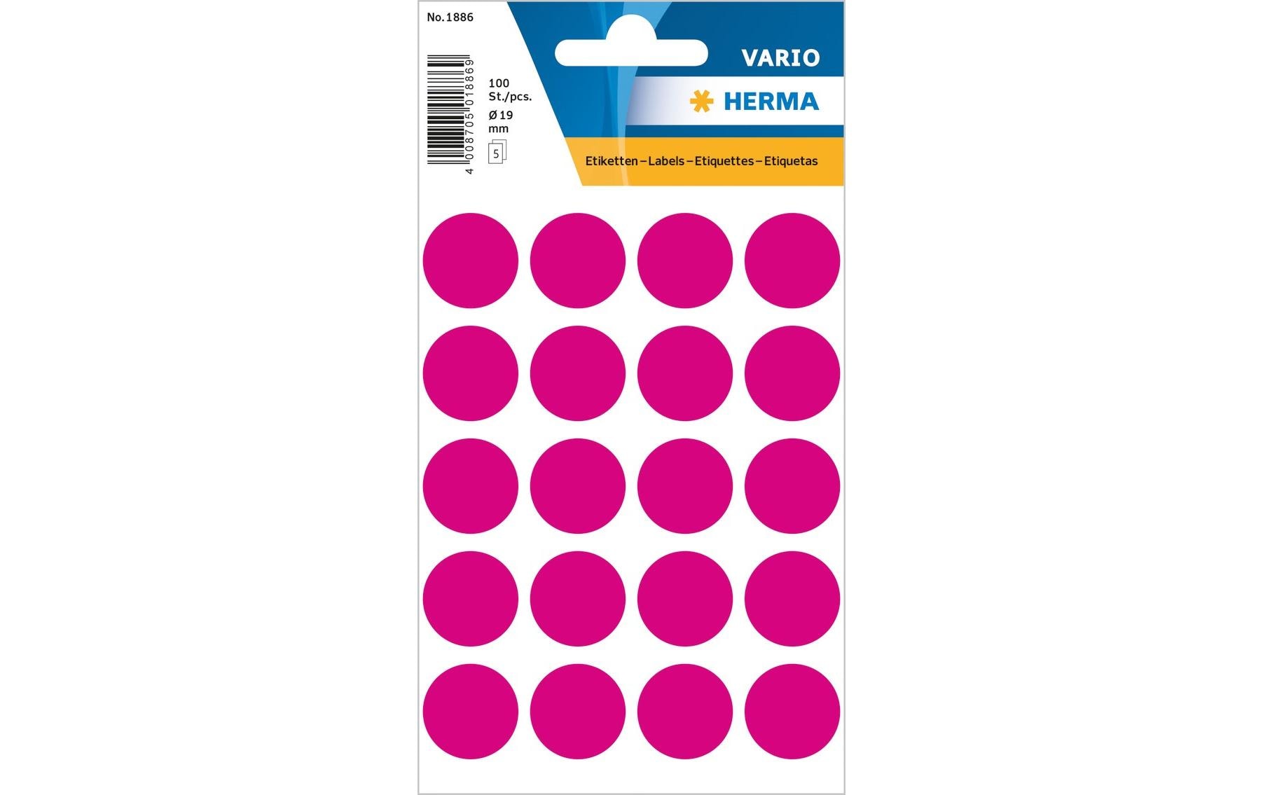 1093055 - Mediatech Herma Stickers Klebepunkte Vario Ø 19 mm, Pink kaufen Schweiz | Mediatech.ch