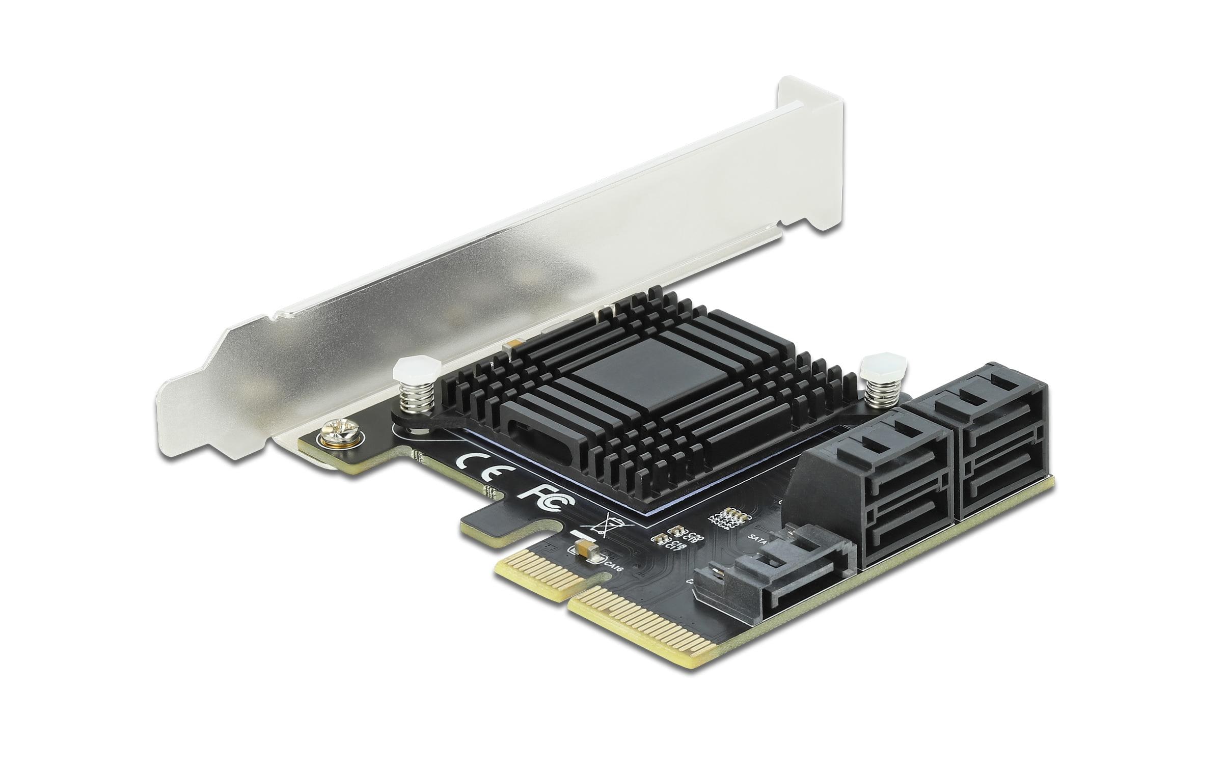 1093075_1 - Mediatech DeLock 5x SATA PCI-Ex2 Kontroller inkl. Low Profile Soltblech