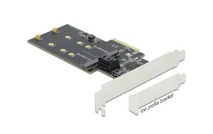 DeLock 3x SATA, 3x M.2 PCI-Ex2 Kontroller inkl. Low Profile Soltblech, M.2 Key-B