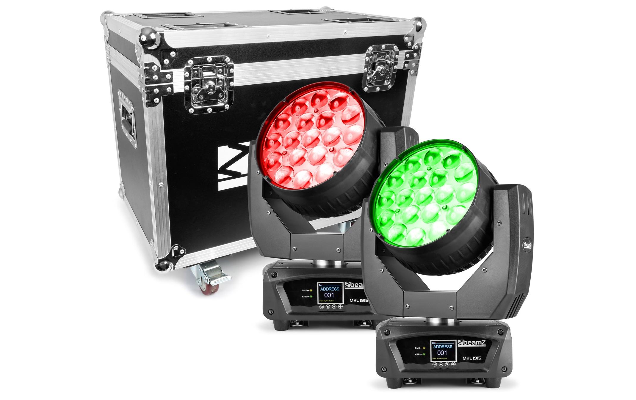 1095397 - Mediatech BeamZ Pro MHL1915 2 Stück 4in1 Moving Heads im Flightcase kaufen Schweiz | Mediatech.ch