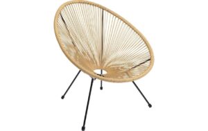 1099284_1 - Mediatech Kare Sessel Acapulco, Natur (HxBxT) 85x73x78 cm, Stahl, Polyethylen