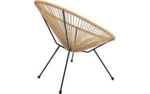 1099284_4 - Mediatech Kare Sessel Acapulco, Natur (HxBxT) 85x73x78 cm, Stahl, Polyethylen
