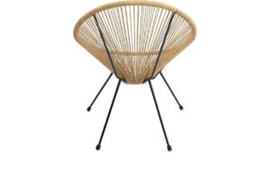 1099284_5 - Mediatech Kare Sessel Acapulco, Natur (HxBxT) 85x73x78 cm, Stahl, Polyethylen