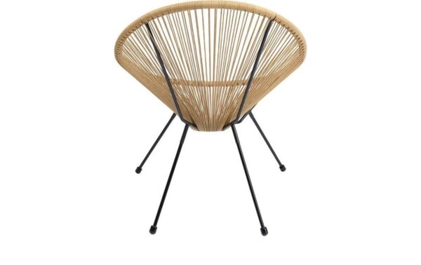 1099284_5 - Mediatech Kare Sessel Acapulco, Natur (HxBxT) 85x73x78 cm, Stahl, Polyethylen