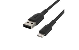 1099481_1 - Mediatech Belkin BoostCharge USB-A-Lightning 15cm ummantelt, schwarz