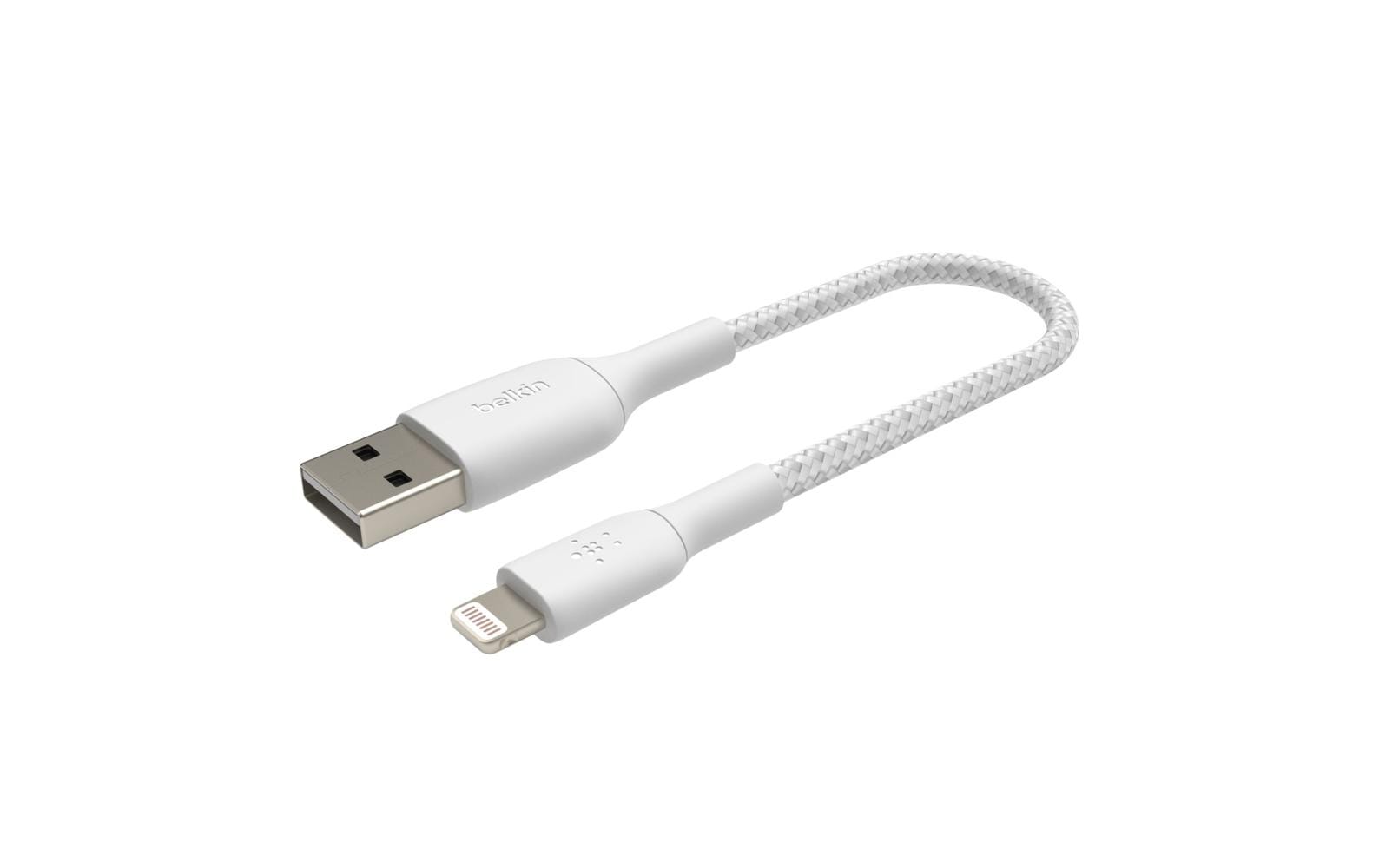 1099482_1 - Mediatech Belkin BoostCharge USB-A-Lightning 15cm ummantelt, weiss
