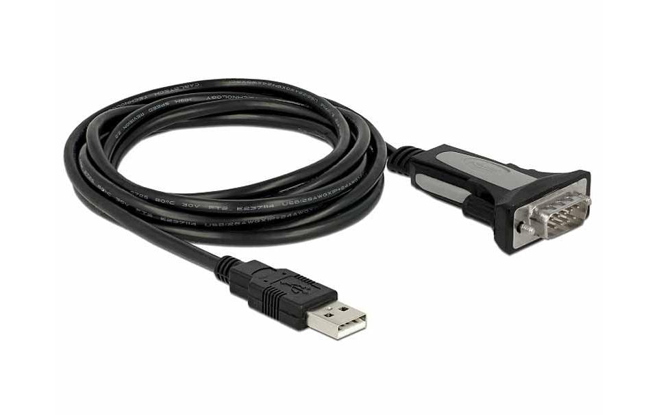 1101555_1 - Mediatech Delock Adapter USB-A zu Seriell DB9 RS-232 4 m, schwarz