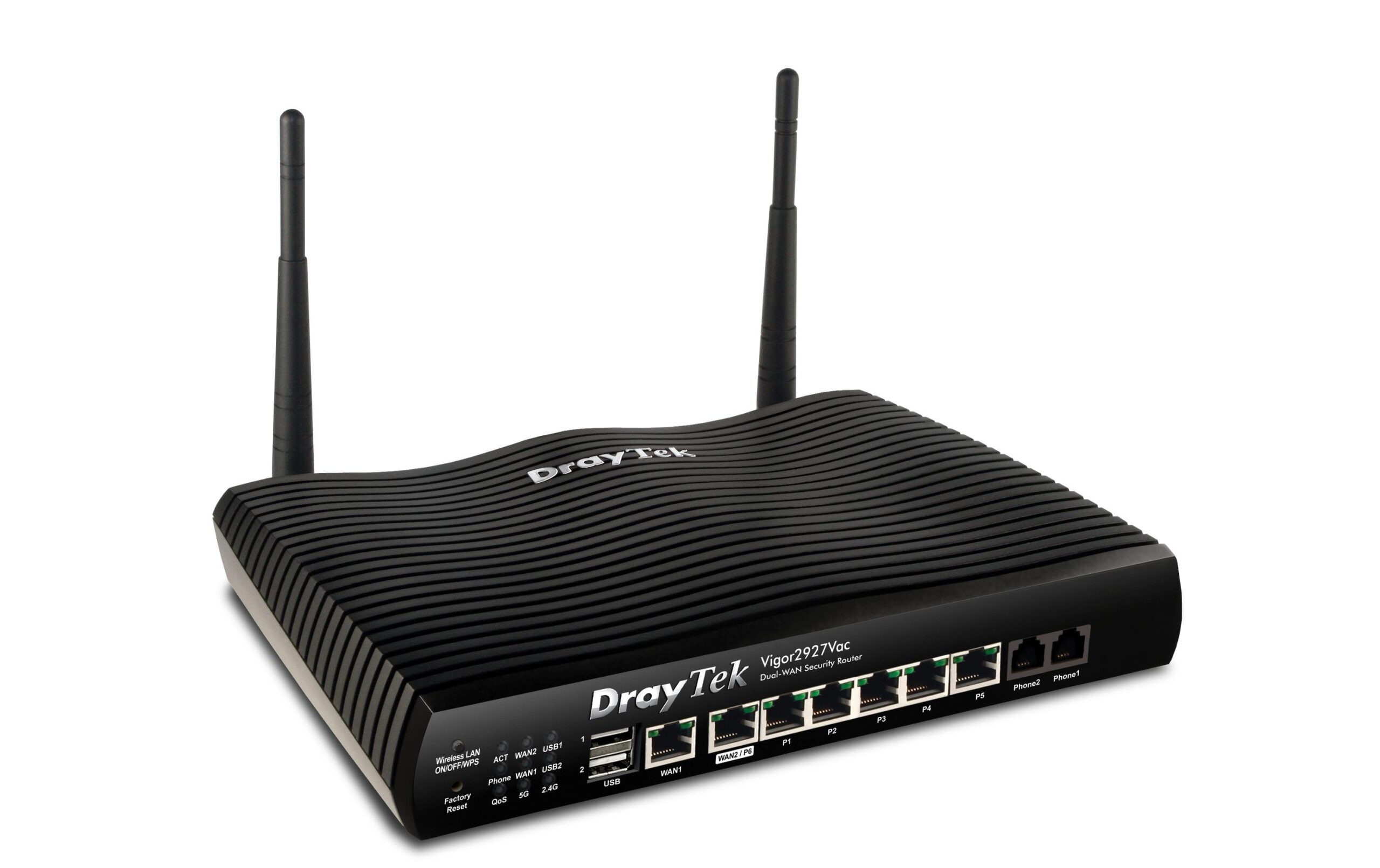 1102848 - Mediatech DrayTek Vigor2927Vac WLANAC VPN-VoIP Router 4xLAN, 2xWAN, 2xUSB, 50xVPN/25xSSL, 2xRJ-11 kaufen Schweiz | Mediatech.ch