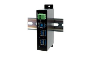 1102941_1 - Mediatech EXSYS EX-1504HMS, Managed 4x USB 3.0 HUB Metall, mit 15KV EDS, Din-Rail