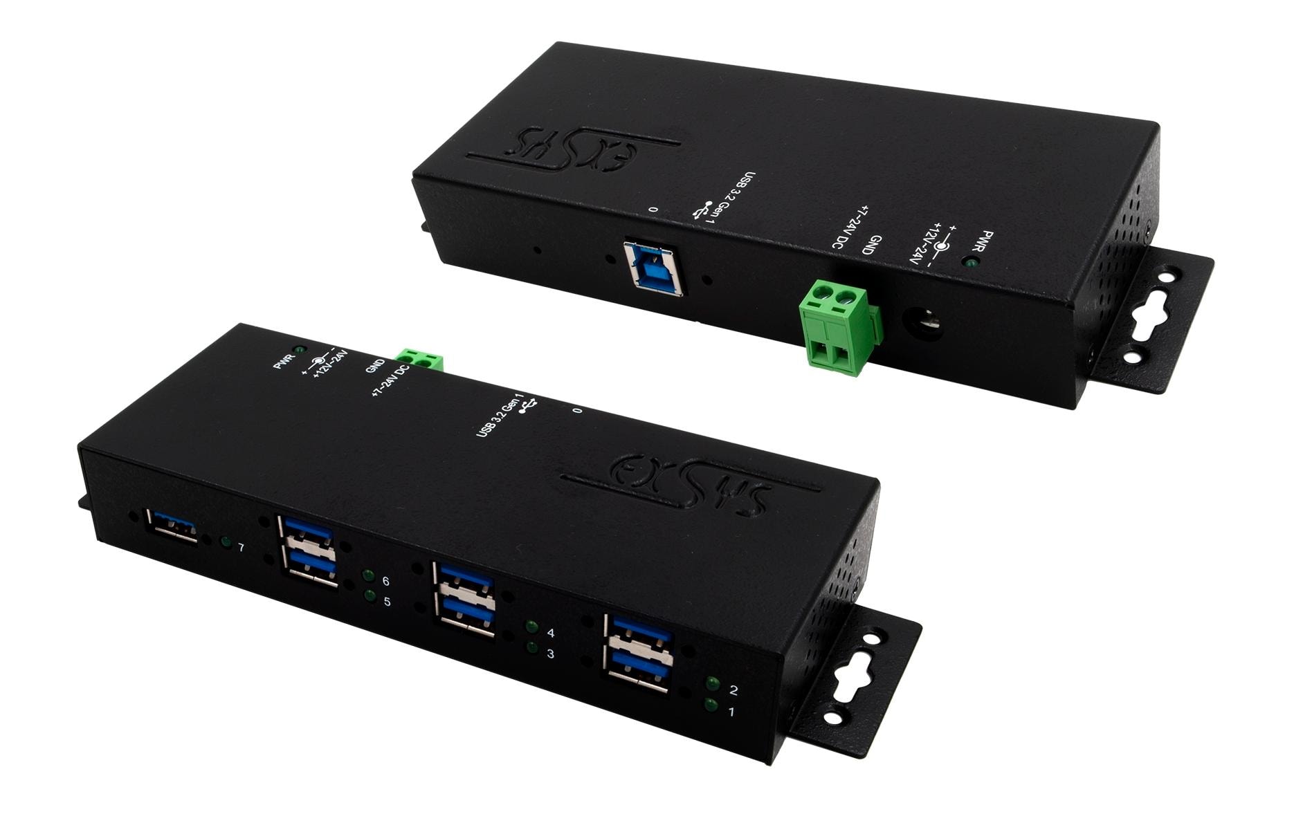 1102942 - Mediatech EXSYS EX-1517HMVS, Managed 7x USB 3.0 HUB Metall, mit 15KV EDS, Desktop kaufen Schweiz | Mediatech.ch