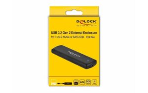 1108570_1 - Mediatech Delock M.2 NVME o. SATA SSD zu USB Gehäuse Betrieb von M.2 NVME oder SATA SSDs an USB