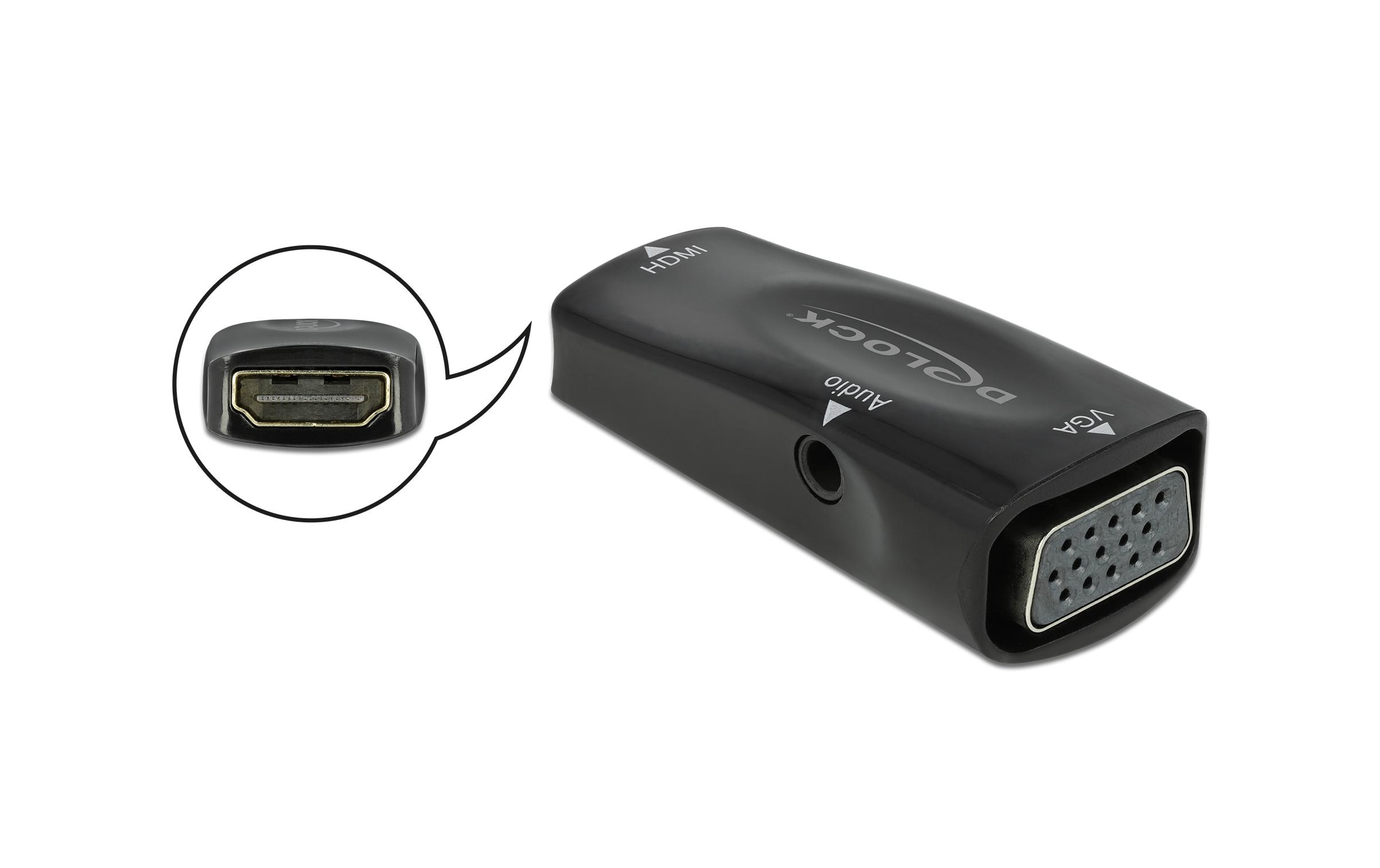Delock Monitoradapter HDMI zu VGA schwarz HDMI zu VGA