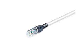 Wirewin Patchkabel: S/FTP, 1m, grau Cat.6A, LSOH, Klinke Verriegelbar