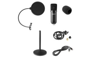 Vonyx CMTS300 USB-Mikrofon, Tischstativ, Popfilter