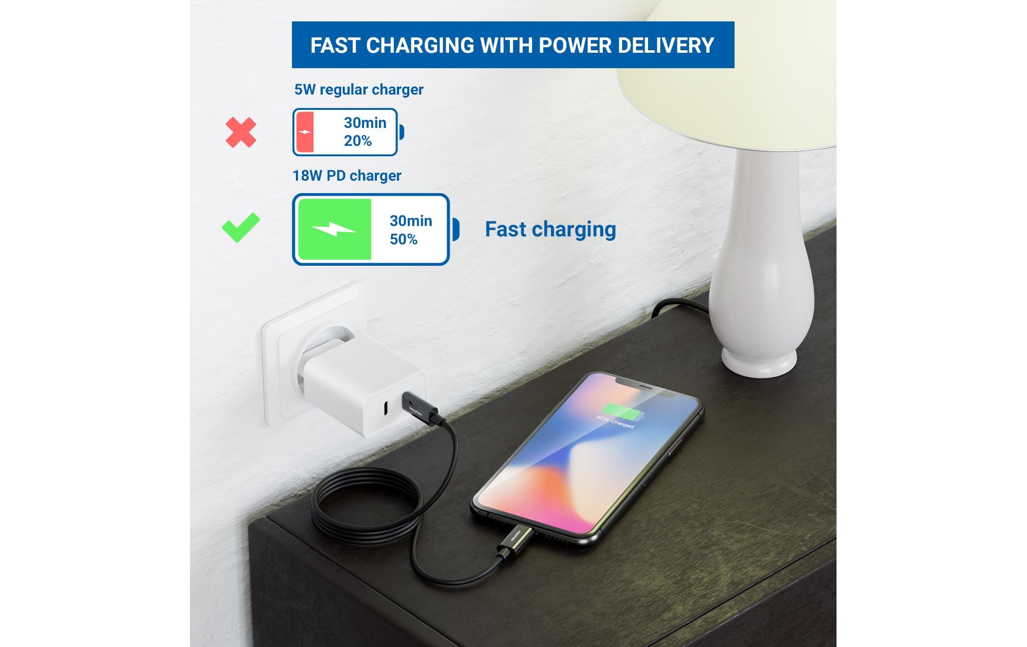 1114921_2 - Mediatech DeleyCON Lightning-USB-C Kabel 2m, schwarz Apple MFI zertifiziert und lizenziert
