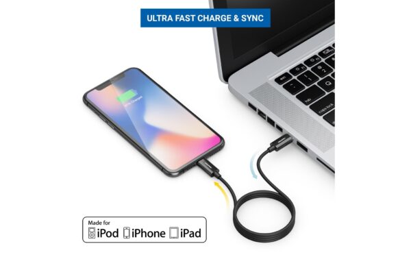 1114921_3 - Mediatech DeleyCON Lightning-USB-C Kabel 2m, schwarz Apple MFI zertifiziert und lizenziert