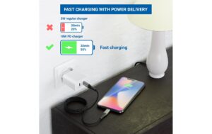 1114923_2 - Mediatech DeleyCON Lightning-USB-C Kabel 1m, SW-GR Apple MFI zertifiziert und lizenziert
