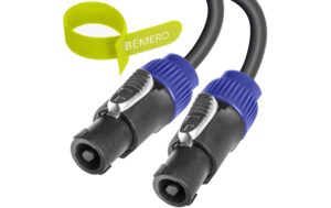 Bemero BSC2929-1000BK SpeakON Kabel 10m Lautsprecherkabel 2x1.5mm2, schwarz