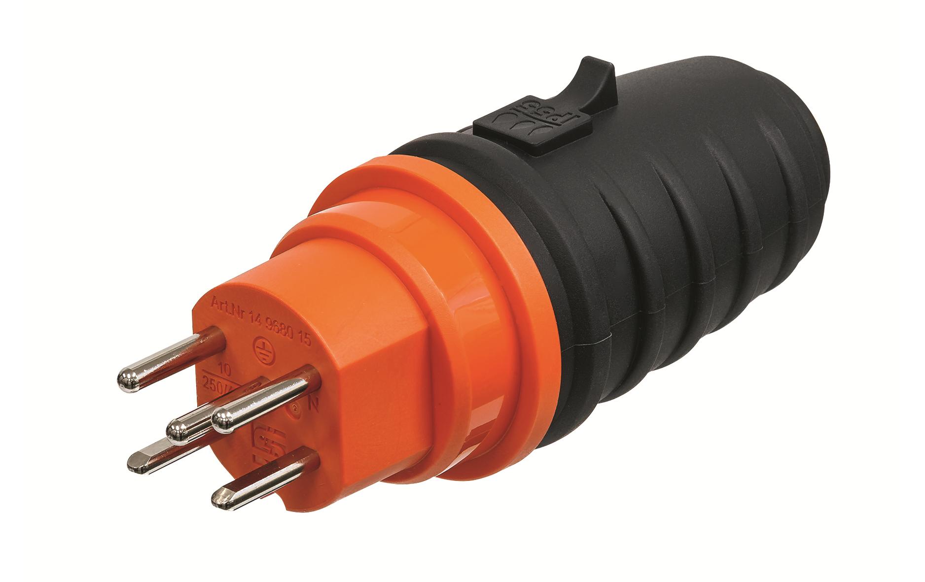 1121837 - Mediatech STEFFEN STEKO TPE-Stecker T15 IP55 grau/orange kaufen Schweiz | Mediatech.ch