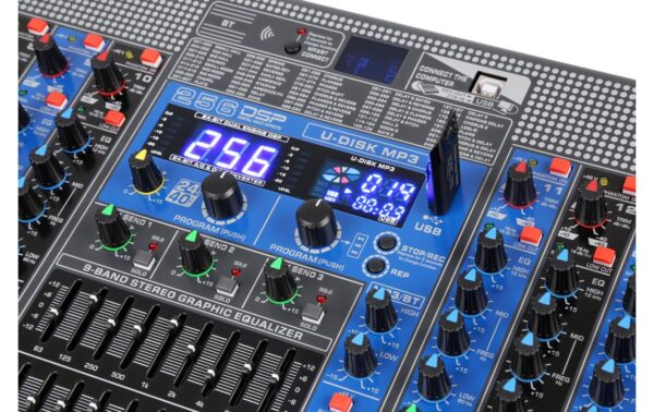 Power Dynamics PDM-S2004 Analoges 20-Kanal Mischpult, Multi-FX