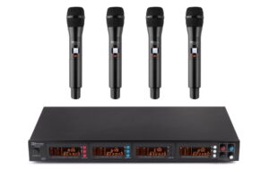 Power Dynamics PD504 4-Kanal UHF Funkstrecke mit 4 Miks