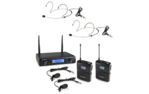Vonyx WM62B 2-Kanal UHF Funkstrecke mit Taschensender