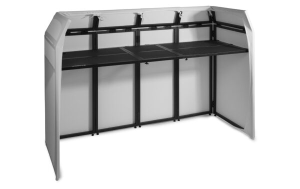 1123481_2 - Mediatech Vonyx DB5 DJ Booth aus Aluminium, schwarz, 2m