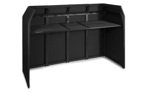 1123481_3 - Mediatech Vonyx DB5 DJ Booth aus Aluminium, schwarz, 2m