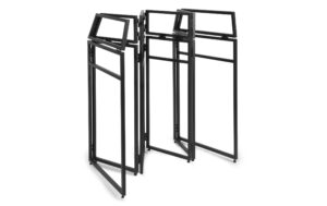 1123481_6 - Mediatech Vonyx DB5 DJ Booth aus Aluminium, schwarz, 2m