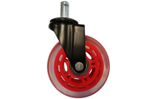 LC-POWER Gaming Stuhlrollen 5er Set. rot