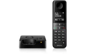 1125016_1 - Mediatech Philips D4751B Schwarz mit Anrufbeantworter 30min