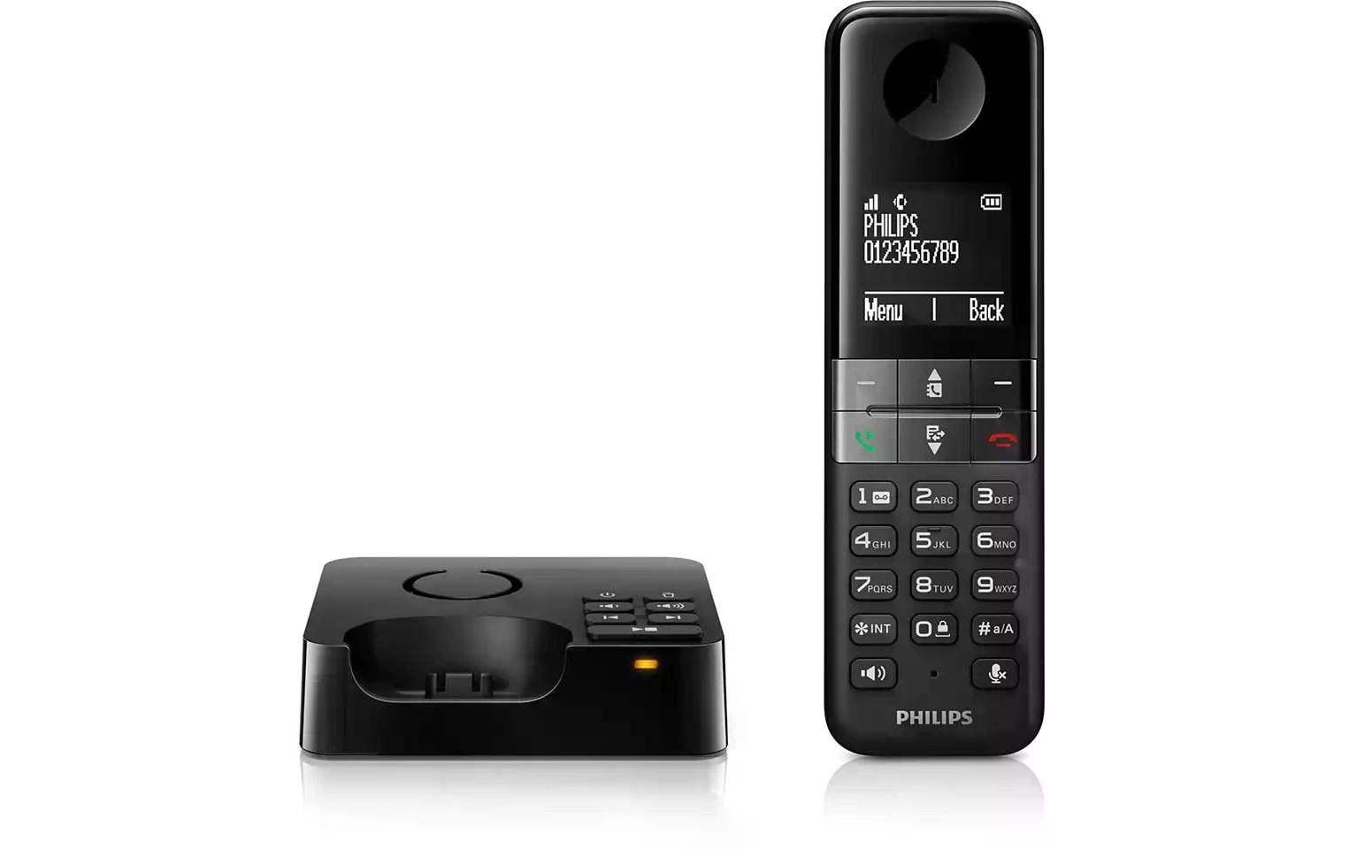 1125016_1 - Mediatech Philips D4751B Schwarz mit Anrufbeantworter 30min