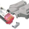 1127821 - Mediatech Hirose Stecker TM21, 50er Pack, KAT6 inkl. Knickschutztülle, grau