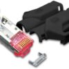 1127823 - Mediatech Hirose Stecker TM21, 50er Pack, KAT6 inkl. Knickschutztülle, schwarz