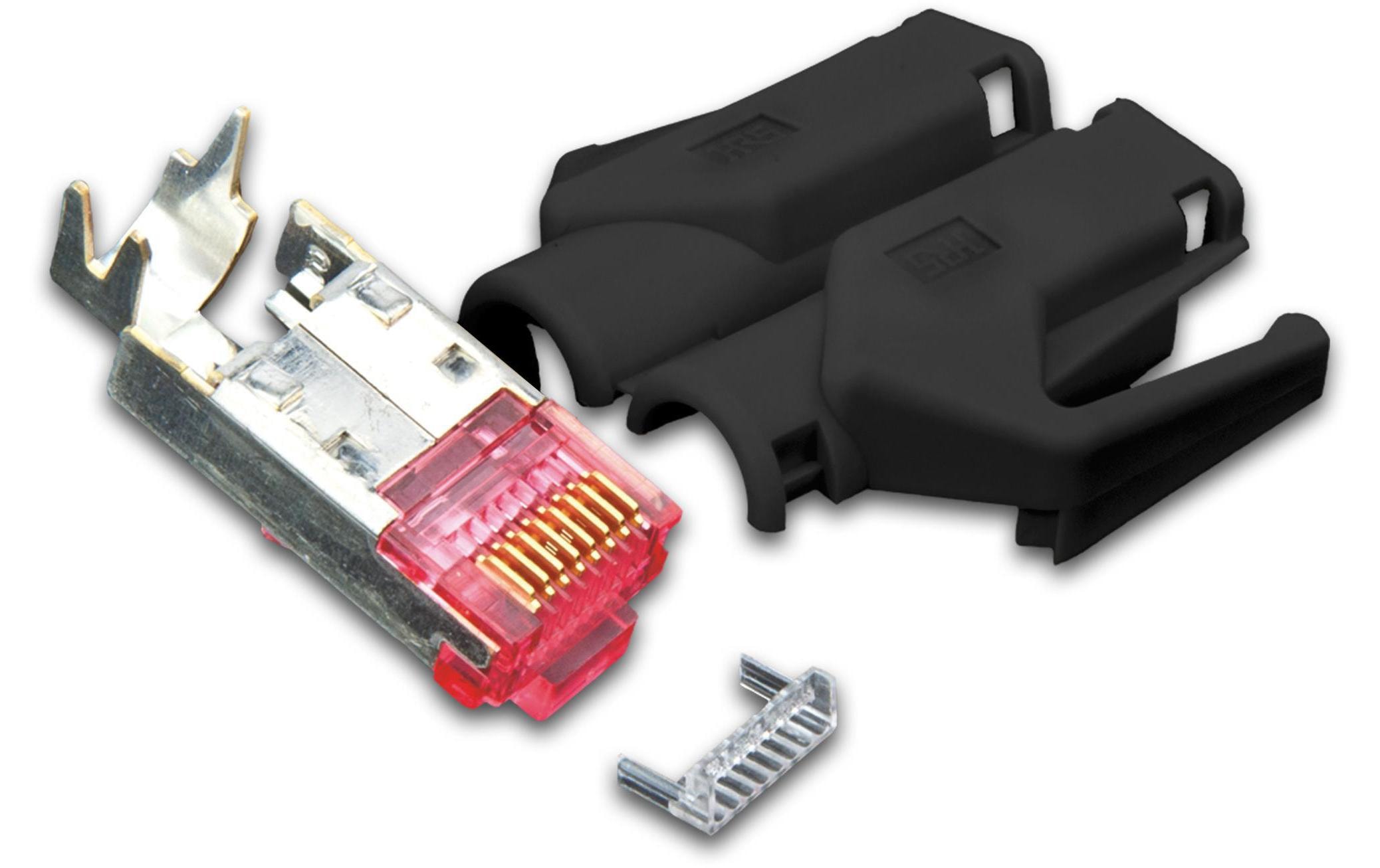 1127823 - Mediatech Wirewin Hirose Stecker TM21, 50er Pack, KAT6 inkl. Knickschutztülle, schwarz kaufen | Mediatech.ch