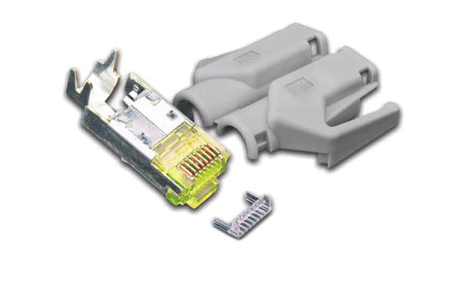 1127827 - Mediatech Wirewin Hirose Stecker TM31, 50er, KAT6A (ISO/IEC) inkl. Knickschutztülle, grau kaufen | Mediatech.ch