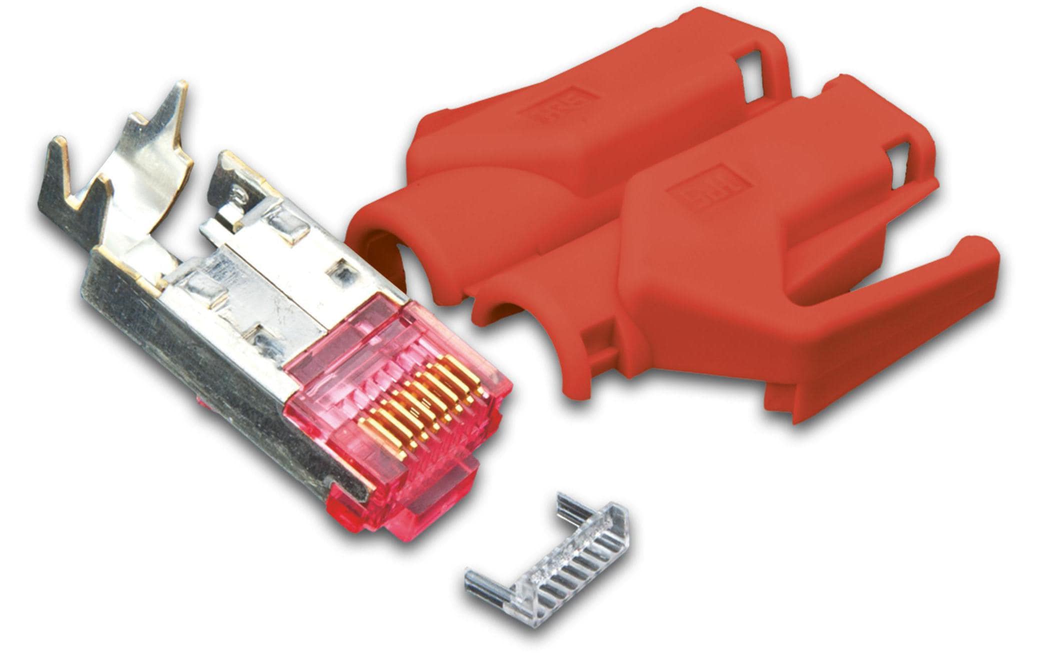 1127828 - Mediatech Wirewin Hirose Stecker TM31, 50er, KAT6A (ISO/IEC) inkl. Knickschutztülle, rot kaufen | Mediatech.ch