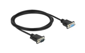 Seriell RS-232 sub-D9 Stecker-Buchse 2m Null-Modem