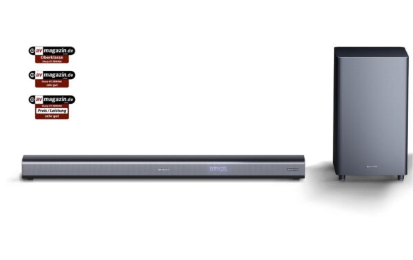 Sharp HT-SBW460 Dolby Atmos Soundbar 3.1 mit Wireless Sub, 440W, Bluetooth