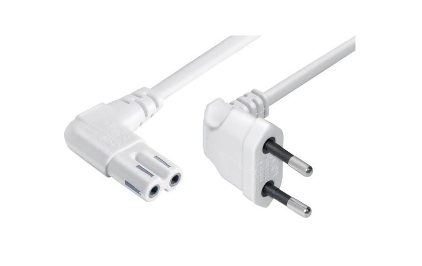 1133053 - Mediatech Niwotron Netzkabel Euro T26 - C7, 10 m weiss T26 geweinkelt, C7 gewinkelt kaufen | Mediatech.ch