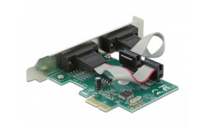 Delock 90007 PCI Express Karte 2 x Seriell, 2x RS-232, 921.6 Kbps, LP