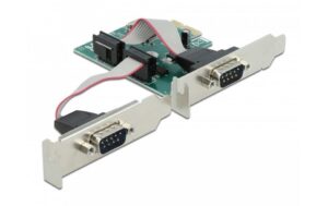Delock 90007 PCI Express Karte 2 x Seriell, 2x RS-232, 921.6 Kbps, LP