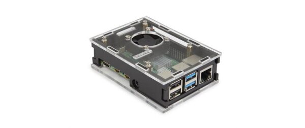 1138727_4 - Mediatech Whadda TRANSPARENT CASE WITH COOLING FOR RASPBERRY PI 4